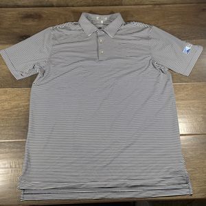 Peter Millar Summer Comfort Shirt Size XL Blue White Striped Nice!
